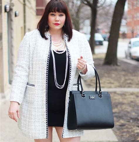 chanel inspired plus size|plus size chanel style jacket.